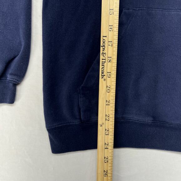 Vintage Y2K Reebok NFL Denver Broncos Hoodie Boys L 14-16 Navy Blue Team Apparel - Picture 4 of 9